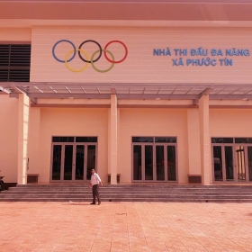 Thi công lắp đặt hệ thống phòng cháy chữa cháy nhiệm thu phòng cháy chữa cháy. Nhà thi đấu đa năng xã Phước Tín, thị xã Phước Long, tỉnh Bình Phước