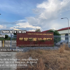 Thi công lắp đặt hệ thống phòng cháy chữa , công ty cổ phần năng lượng lộc ninh 4,5 trạm biến áp 220KV xã Lộc Tấn, huyện Lộc Ninh, tỉnh Bình Phước