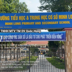 HỆ THỐNG PCCC TRƯỜNG TIỂU HỌC và THCS Minh LONG