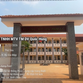 Vận hành nghiệm thu hệ thống PCCC Trường Tiểu học Đakia C Đồng Xoài Bình Phước