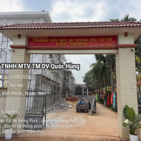 Thi công lắp đặt hệ thống PCCC Trường Tiểu học và Trung học cơ sở Lộc Thịnh