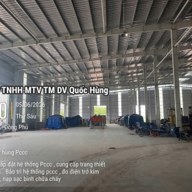 THI CÔNG HỆ THỐNG PCCC CHO NHÀ XƯỞNG CHẾ BIẾN GỖ TẠI ĐỒNG PHÚ, BÌNH PHƯỚC – GIẢI PHÁP AN TOÀN TỪ CÔNG TY PCCC QUỐC HÙNG