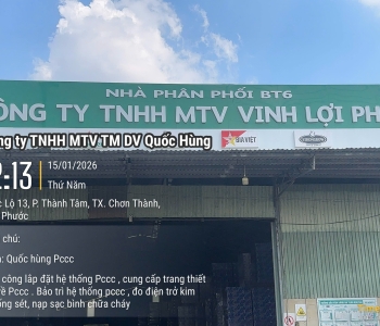 Tư vấn thiết kế thi công lắp đặt hệ thống pccc Công ty Vinh Lợi Phát