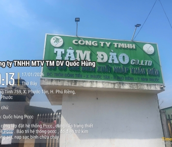 Thi công PCCC công ty hạt điều Tâm Đào - Bình Phước