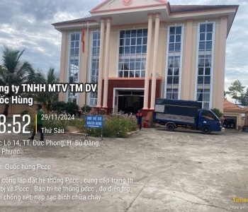 Thi công hệ thống PCCC cho kho bạc Huyện Bù Băng tỉnh Bình Phước