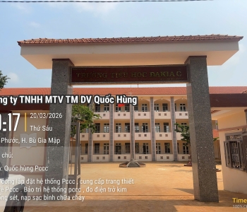 Vận hành nghiệm thu hệ thống PCCC Trường Tiểu học Đakia C Đồng Xoài Bình Phước