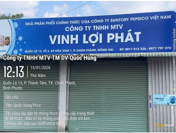 Tư vấn thiết kế thi công lắp đặt hệ thống pccc Công ty Vinh Lợi Phát