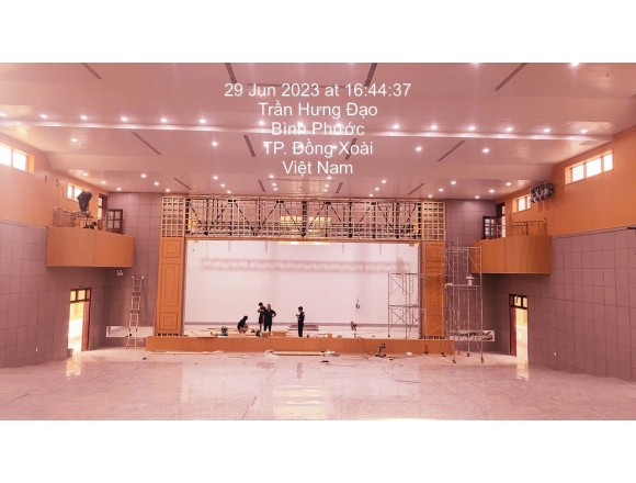 Thi công lắp đặt hệ thống phòng cháy chữa cháy hội trường 400 Công an tỉnh Bình PHƯỚC