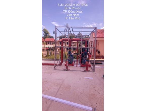 Thi công lắp đặt hệ thống phòng cháy chữa cháy hội trường 400 Công an tỉnh Bình PHƯỚC