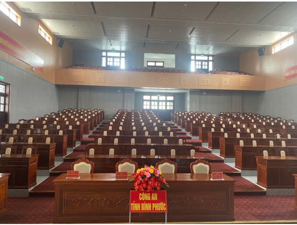 Thi công lắp đặt hệ thống phòng cháy chữa cháy hội trường 400 Công an tỉnh Bình PHƯỚC