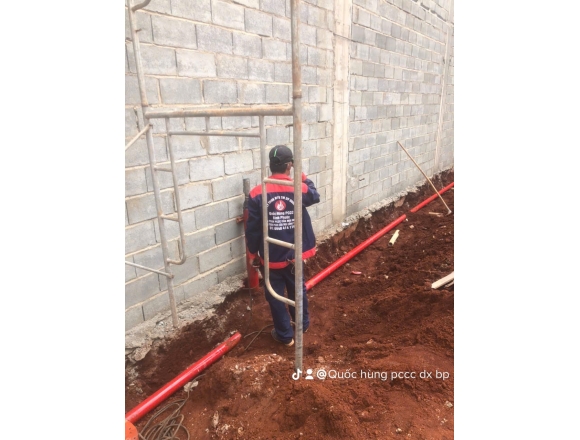 Thi công lắp đặt hệ thống phòng cháy chữa cháy nhiệm thu phòng cháy chữa cháy. Nhà thi đấu đa năng xã Phước Tín, thị xã Phước Long, tỉnh Bình Phước