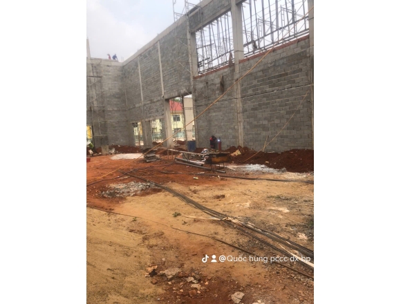 Thi công lắp đặt hệ thống phòng cháy chữa cháy nhiệm thu phòng cháy chữa cháy. Nhà thi đấu đa năng xã Phước Tín, thị xã Phước Long, tỉnh Bình Phước