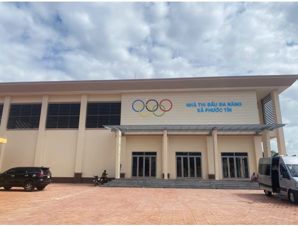 Thi công lắp đặt hệ thống phòng cháy chữa cháy nhiệm thu phòng cháy chữa cháy. Nhà thi đấu đa năng xã Phước Tín, thị xã Phước Long, tỉnh Bình Phước