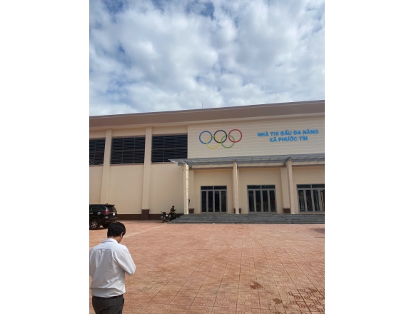 Thi công lắp đặt hệ thống phòng cháy chữa cháy nhiệm thu phòng cháy chữa cháy. Nhà thi đấu đa năng xã Phước Tín, thị xã Phước Long, tỉnh Bình Phước