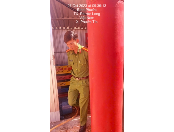 Thi công lắp đặt hệ thống phòng cháy chữa cháy nhiệm thu phòng cháy chữa cháy. Nhà thi đấu đa năng xã Phước Tín, thị xã Phước Long, tỉnh Bình Phước