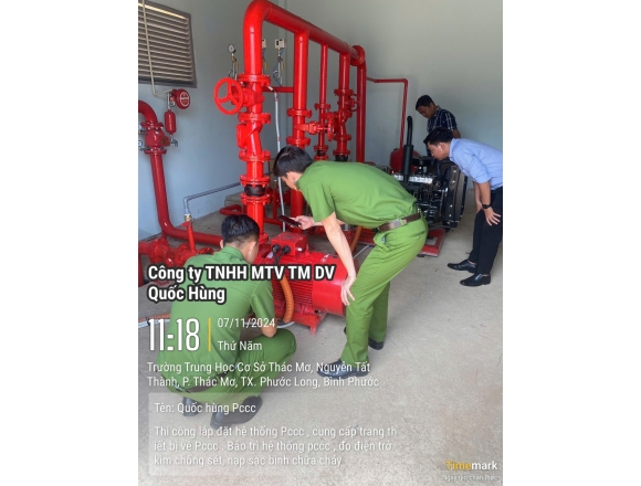 Thi công lắp đặt hệ thống phòng cháy chữa cháy Trường trung học cơ sở thác mơ, phường Thác Mơ, thị xã Phước Long, tỉnh Bình Phước