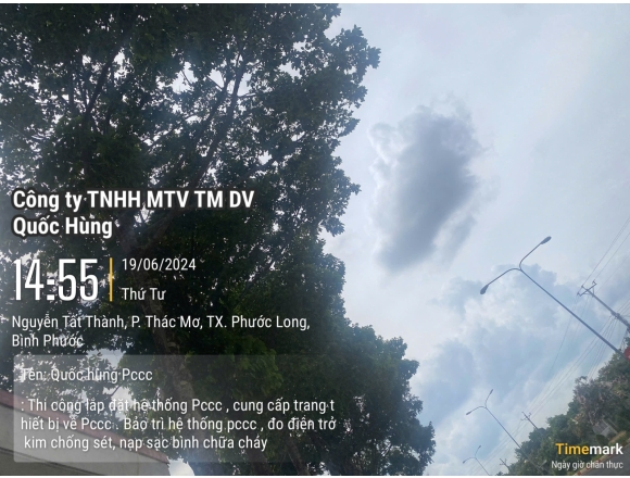 Thi công lắp đặt hệ thống phòng cháy chữa cháy Trường trung học cơ sở thác mơ, phường Thác Mơ, thị xã Phước Long, tỉnh Bình Phước