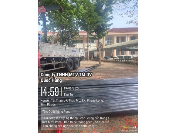 Thi công lắp đặt hệ thống phòng cháy chữa cháy Trường trung học cơ sở thác mơ, phường Thác Mơ, thị xã Phước Long, tỉnh Bình Phước