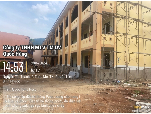 Thi công lắp đặt hệ thống phòng cháy chữa cháy Trường trung học cơ sở thác mơ, phường Thác Mơ, thị xã Phước Long, tỉnh Bình Phước