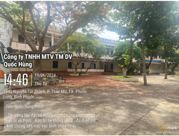 Thi công lắp đặt hệ thống phòng cháy chữa cháy Trường trung học cơ sở thác mơ, phường Thác Mơ, thị xã Phước Long, tỉnh Bình Phước