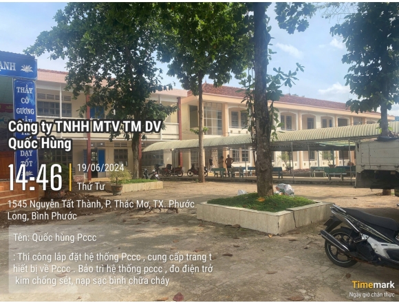 Thi công lắp đặt hệ thống phòng cháy chữa cháy Trường trung học cơ sở thác mơ, phường Thác Mơ, thị xã Phước Long, tỉnh Bình Phước