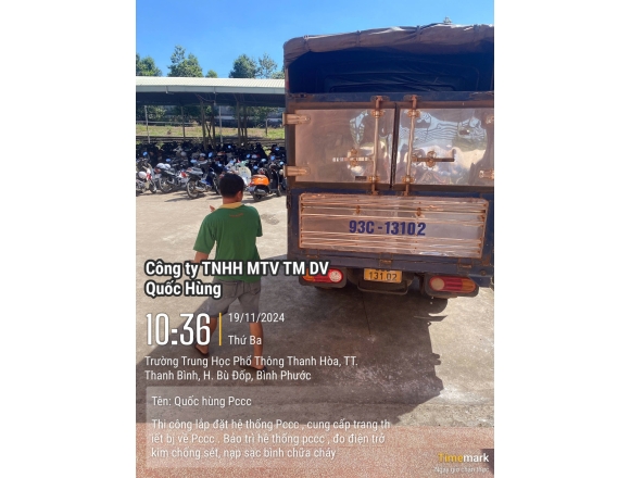 Thi công lắp đặt hệ thống phòng cháy, bảo trì hệ thống phòng cháy chữa trường phổ thông trung học Thanh Hoà, thị trấn Thanh Bình, huyện Bù Đốp, tỉnh Bình Phước