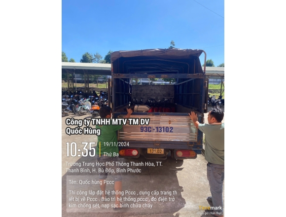 Thi công lắp đặt hệ thống phòng cháy, bảo trì hệ thống phòng cháy chữa trường phổ thông trung học Thanh Hoà, thị trấn Thanh Bình, huyện Bù Đốp, tỉnh Bình Phước