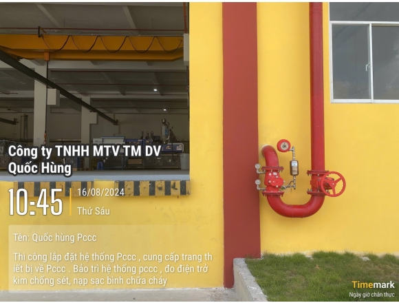 Thi công lắp đặt hệ thống phòng cháy công ty TNHH Quốc tế Tân Phong, xã Đồng Nơ , huyện Hớn Quản, tỉnh Bình Phước