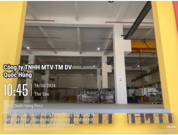 Thi công lắp đặt hệ thống phòng cháy công ty TNHH Quốc tế Tân Phong, xã Đồng Nơ , huyện Hớn Quản, tỉnh Bình Phước