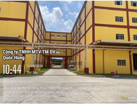 Thi công lắp đặt hệ thống phòng cháy công ty TNHH Quốc tế Tân Phong, xã Đồng Nơ , huyện Hớn Quản, tỉnh Bình Phước