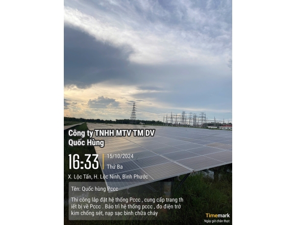 Thi công lắp đặt hệ thống phòng cháy chữa , công ty cổ phần năng lượng lộc ninh 4,5 trạm biến áp 220KV xã Lộc Tấn, huyện Lộc Ninh, tỉnh Bình Phước