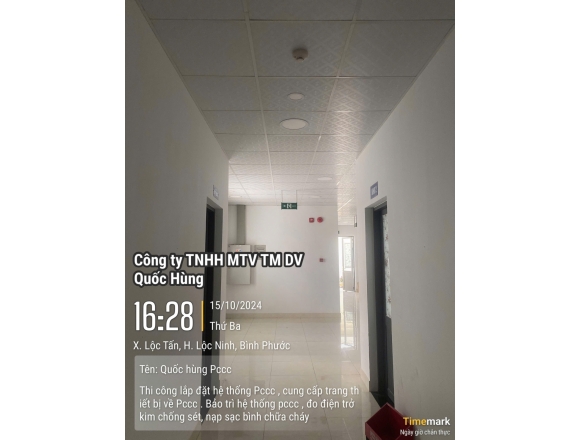 Thi công lắp đặt hệ thống phòng cháy chữa , công ty cổ phần năng lượng lộc ninh 4,5 trạm biến áp 220KV xã Lộc Tấn, huyện Lộc Ninh, tỉnh Bình Phước