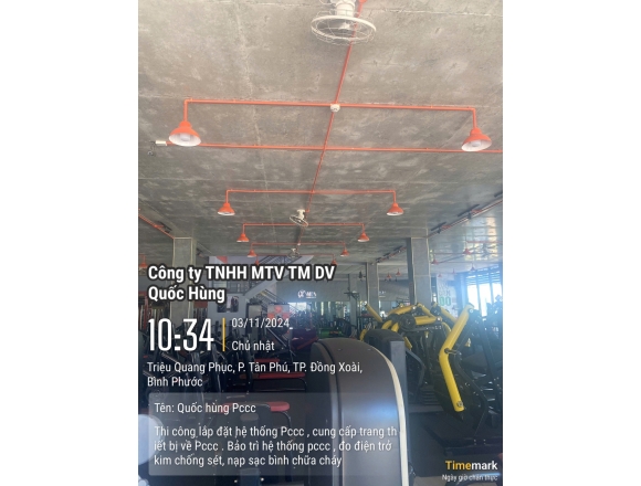 Thi công lắp đặt hệ thống báo cháy tự động phòng tập ghim X-MEN