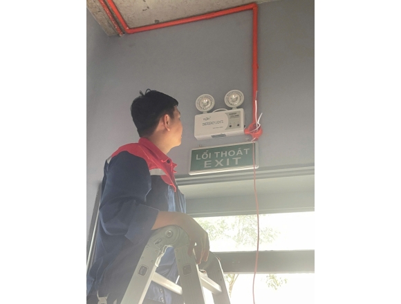 Thi công lắp đặt hệ thống báo cháy tự động phòng tập ghim X-MEN
