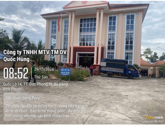 Thi công hệ thống PCCC cho kho bạc Huyện Bù Băng tỉnh Bình Phước