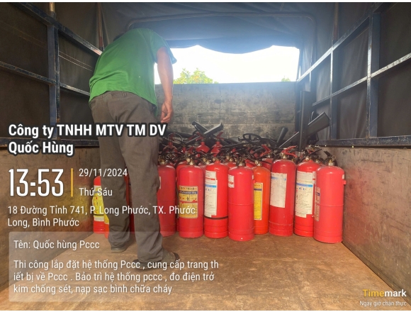 Thi công hệ thống PCCC cho kho bạc Thị xã Phước Long tỉnh Bình Phước