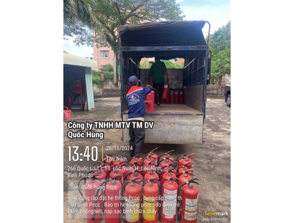 Thi công hệ thống PCCC cho kho bạc Lộc Ninh, tỉnh Bình Phước