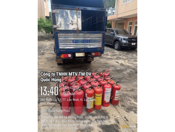 Thi công hệ thống PCCC cho kho bạc Lộc Ninh, tỉnh Bình Phước