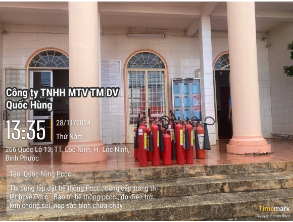 Thi công hệ thống PCCC cho kho bạc Lộc Ninh, tỉnh Bình Phước