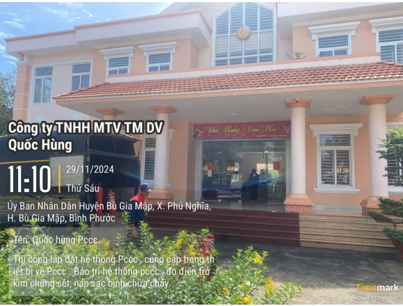 Thi công hệ thống PCCC cho kho bạc Huyện Bù Gia Mập tỉnh Bình Phước