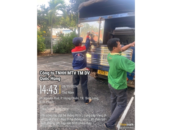 Thi công hệ thống PCCC cho kho bạc Thị xã Bình Long Long tỉnh Bình Phước