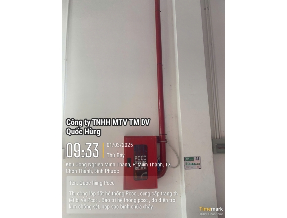 Công trình PCCC CTY YU XIN VIỆT NAM - KCN BECAMEX BÌNH PHƯỚC