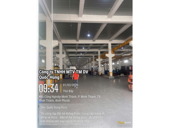 Công trình PCCC CTY YU XIN VIỆT NAM - KCN BECAMEX BÌNH PHƯỚC