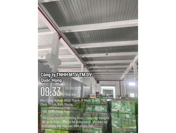 Công trình PCCC CTY YU XIN VIỆT NAM - KCN BECAMEX BÌNH PHƯỚC