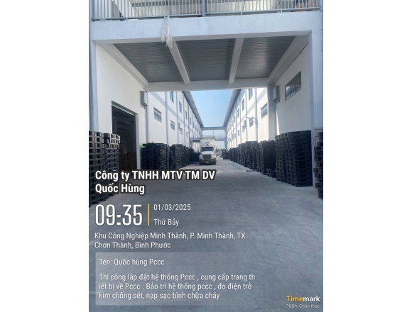 Công trình PCCC CTY YU XIN VIỆT NAM - KCN BECAMEX BÌNH PHƯỚC