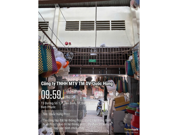 Thi công PCCC cho Chợ Đồng Xoài- Tp.Đồng Xoài, Bình Phước