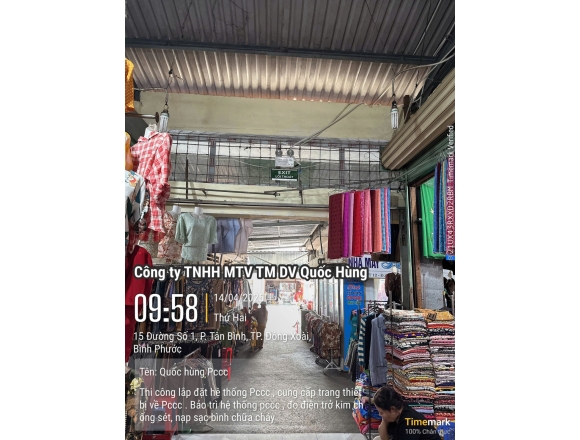 Thi công PCCC cho Chợ Đồng Xoài- Tp.Đồng Xoài, Bình Phước