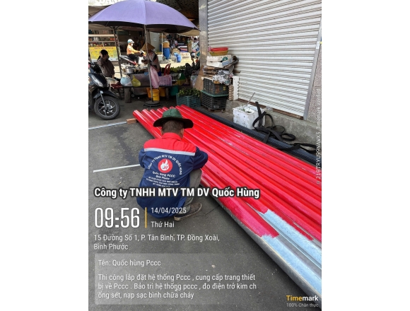 Thi công PCCC cho Chợ Đồng Xoài- Tp.Đồng Xoài, Bình Phước