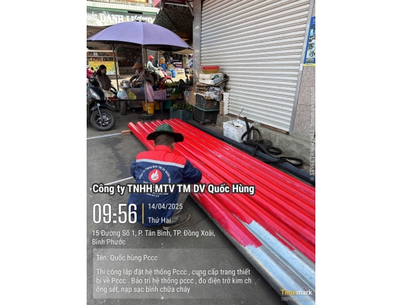 Thi công PCCC cho Chợ Đồng Xoài- Tp.Đồng Xoài, Bình Phước