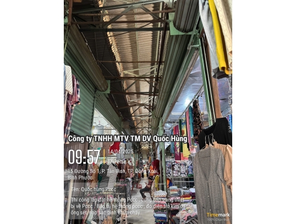 Thi công PCCC cho Chợ Đồng Xoài- Tp.Đồng Xoài, Bình Phước